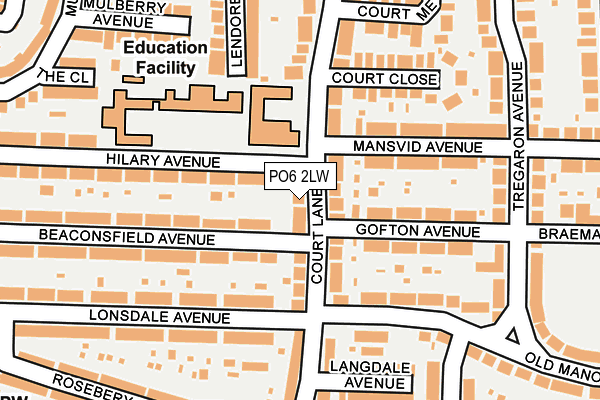 PO6 2LW map - OS OpenMap – Local (Ordnance Survey)