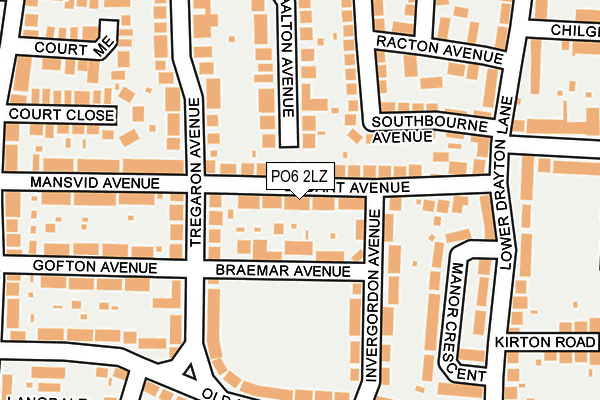 PO6 2LZ map - OS OpenMap – Local (Ordnance Survey)