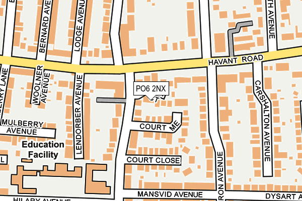 PO6 2NX map - OS OpenMap – Local (Ordnance Survey)