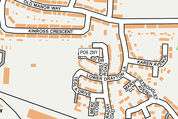 PO6 2NY map - OS OpenMap – Local (Ordnance Survey)