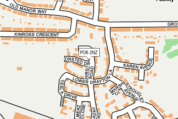 PO6 2NZ map - OS OpenMap – Local (Ordnance Survey)