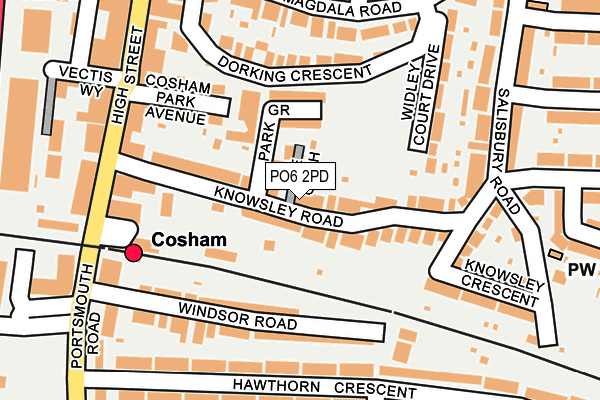 PO6 2PD map - OS OpenMap – Local (Ordnance Survey)