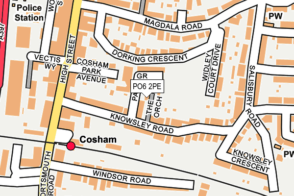 PO6 2PE map - OS OpenMap – Local (Ordnance Survey)