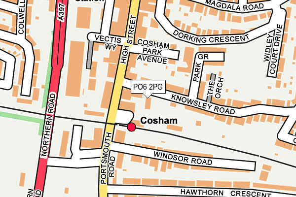 PO6 2PG map - OS OpenMap – Local (Ordnance Survey)