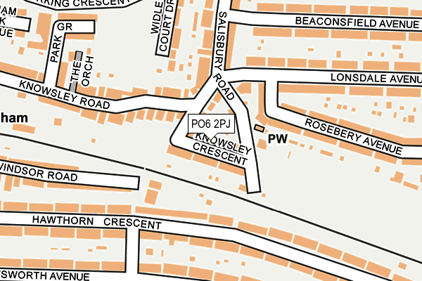 PO6 2PJ map - OS OpenMap – Local (Ordnance Survey)