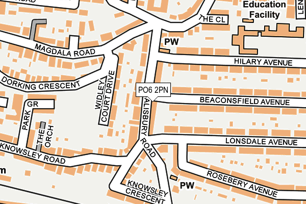 PO6 2PN map - OS OpenMap – Local (Ordnance Survey)