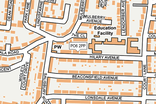 PO6 2PP map - OS OpenMap – Local (Ordnance Survey)