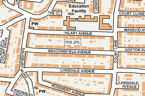 PO6 2PS map - OS OpenMap – Local (Ordnance Survey)