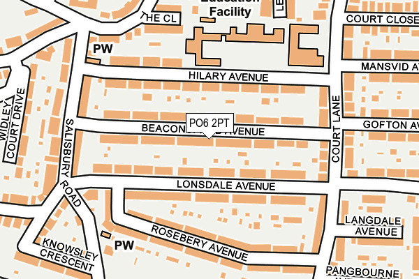 PO6 2PT map - OS OpenMap – Local (Ordnance Survey)