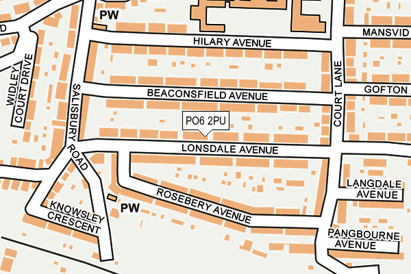 PO6 2PU map - OS OpenMap – Local (Ordnance Survey)