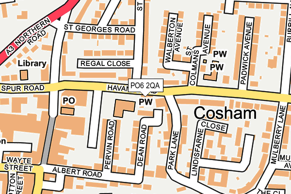 PO6 2QA map - OS OpenMap – Local (Ordnance Survey)