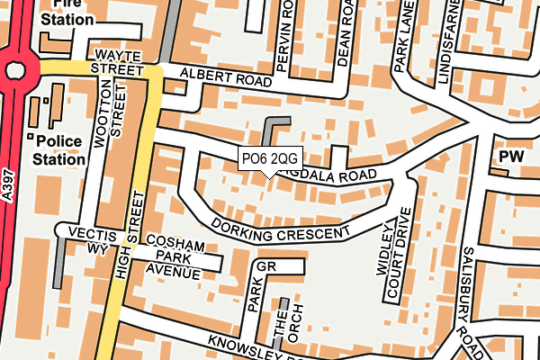 PO6 2QG map - OS OpenMap – Local (Ordnance Survey)