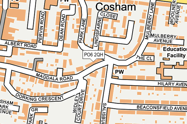 PO6 2QH map - OS OpenMap – Local (Ordnance Survey)