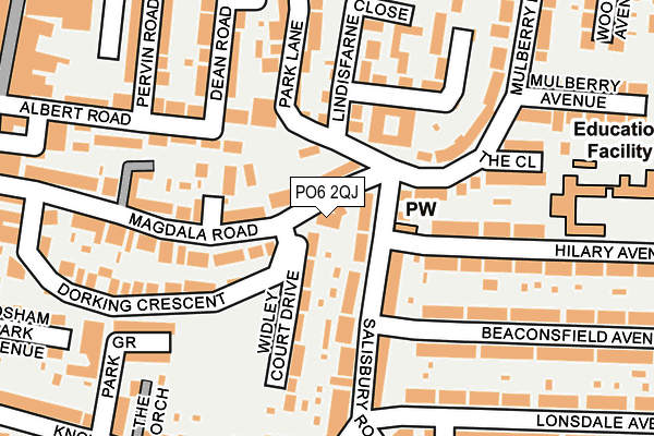 PO6 2QJ map - OS OpenMap – Local (Ordnance Survey)