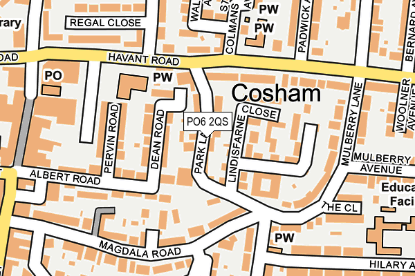 PO6 2QS map - OS OpenMap – Local (Ordnance Survey)