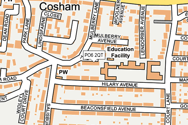 PO6 2QT map - OS OpenMap – Local (Ordnance Survey)