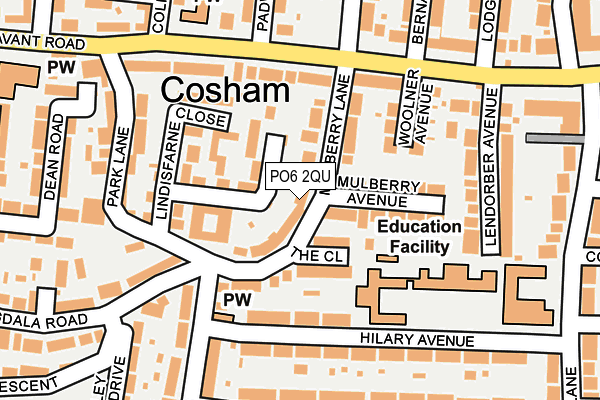 PO6 2QU map - OS OpenMap – Local (Ordnance Survey)