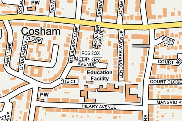 PO6 2QX map - OS OpenMap – Local (Ordnance Survey)