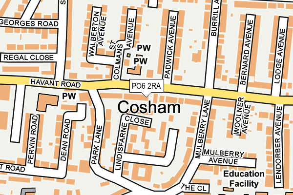 PO6 2RA map - OS OpenMap – Local (Ordnance Survey)