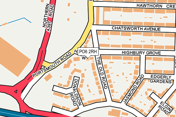 PO6 2RH map - OS OpenMap – Local (Ordnance Survey)