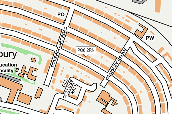 PO6 2RN map - OS OpenMap – Local (Ordnance Survey)