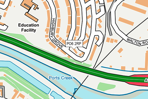 PO6 2RP map - OS OpenMap – Local (Ordnance Survey)