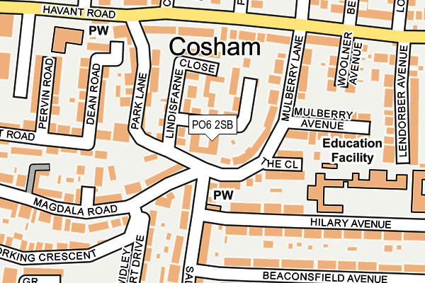 PO6 2SB map - OS OpenMap – Local (Ordnance Survey)