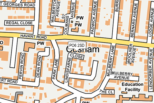 PO6 2SD map - OS OpenMap – Local (Ordnance Survey)