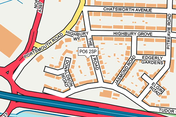 PO6 2SP map - OS OpenMap – Local (Ordnance Survey)