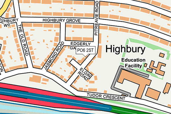 PO6 2ST map - OS OpenMap – Local (Ordnance Survey)