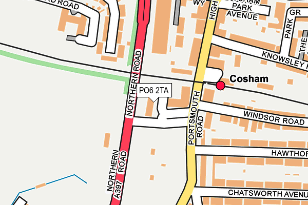 PO6 2TA map - OS OpenMap – Local (Ordnance Survey)