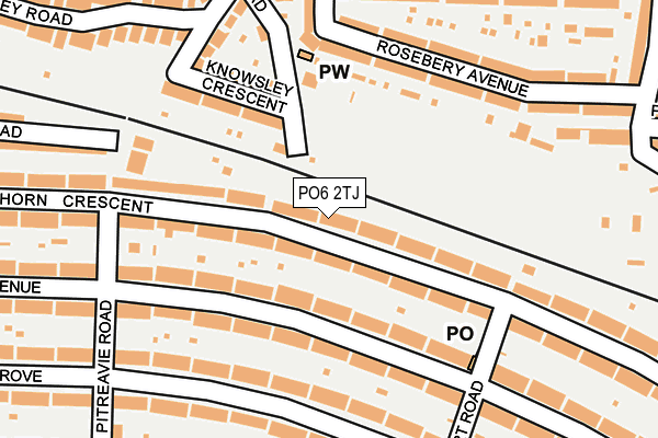 PO6 2TJ map - OS OpenMap – Local (Ordnance Survey)