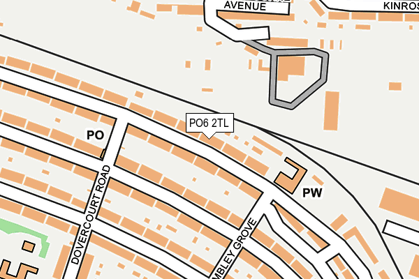 PO6 2TL map - OS OpenMap – Local (Ordnance Survey)