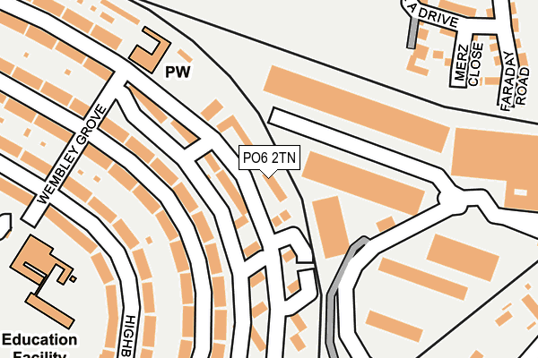 PO6 2TN map - OS OpenMap – Local (Ordnance Survey)