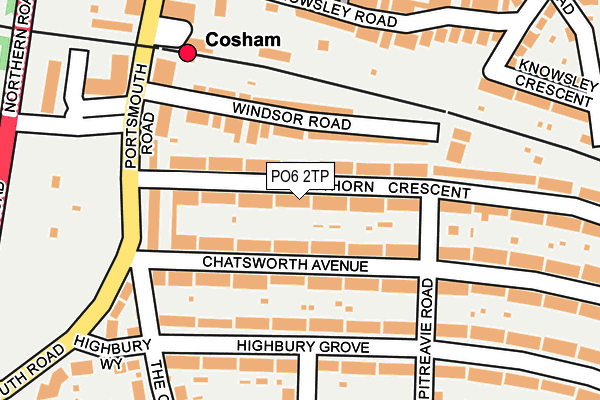 PO6 2TP map - OS OpenMap – Local (Ordnance Survey)