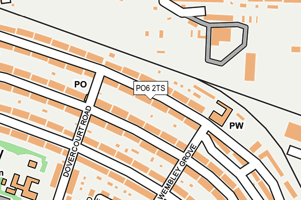 PO6 2TS map - OS OpenMap – Local (Ordnance Survey)