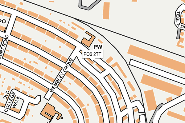 PO6 2TT map - OS OpenMap – Local (Ordnance Survey)