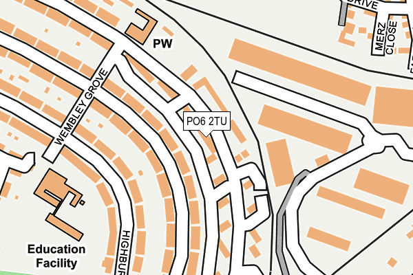 PO6 2TU map - OS OpenMap – Local (Ordnance Survey)