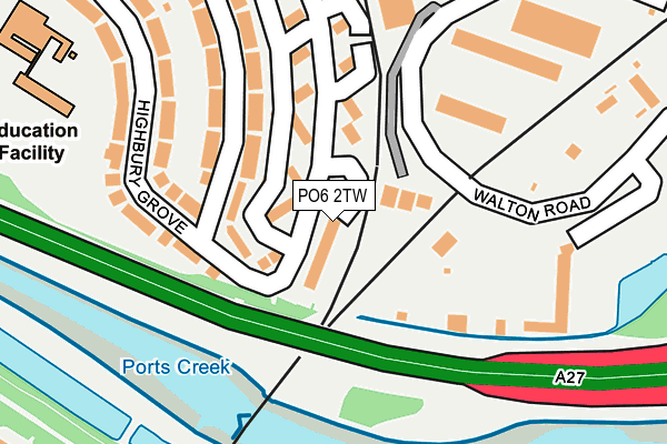 PO6 2TW map - OS OpenMap – Local (Ordnance Survey)