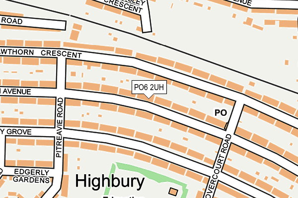 PO6 2UH map - OS OpenMap – Local (Ordnance Survey)