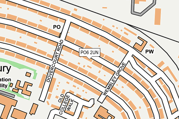 PO6 2UN map - OS OpenMap – Local (Ordnance Survey)