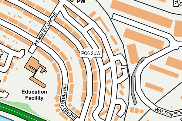 PO6 2UW map - OS OpenMap – Local (Ordnance Survey)