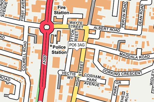 PO6 3AG map - OS OpenMap – Local (Ordnance Survey)