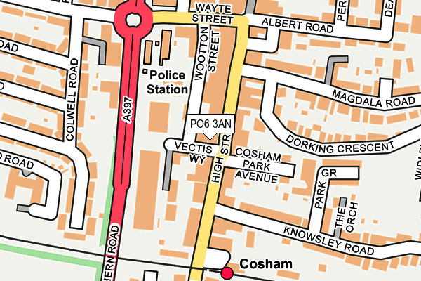 PO6 3AN map - OS OpenMap – Local (Ordnance Survey)