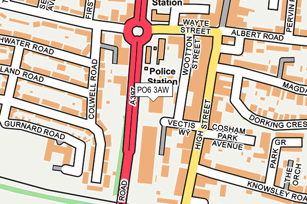 PO6 3AW map - OS OpenMap – Local (Ordnance Survey)