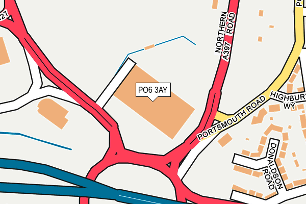 PO6 3AY map - OS OpenMap – Local (Ordnance Survey)