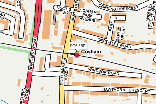 PO6 3BD map - OS OpenMap – Local (Ordnance Survey)