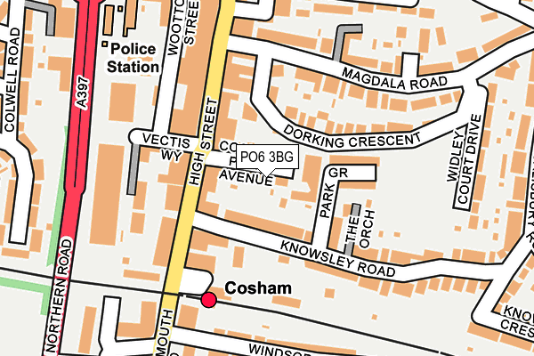 PO6 3BG map - OS OpenMap – Local (Ordnance Survey)