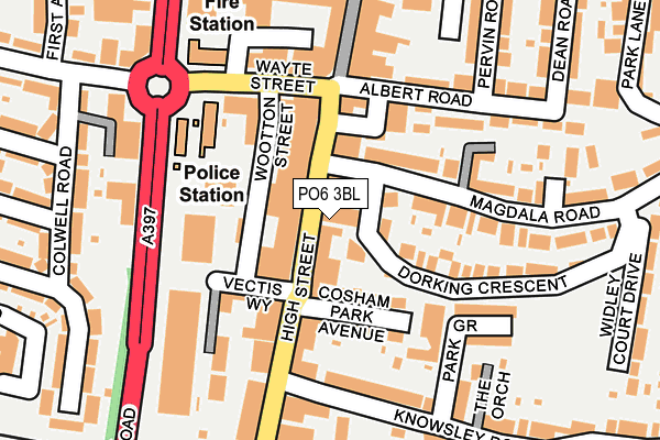 PO6 3BL map - OS OpenMap – Local (Ordnance Survey)