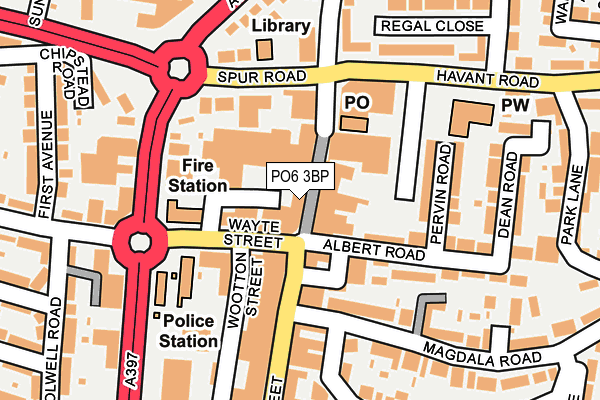 PO6 3BP map - OS OpenMap – Local (Ordnance Survey)